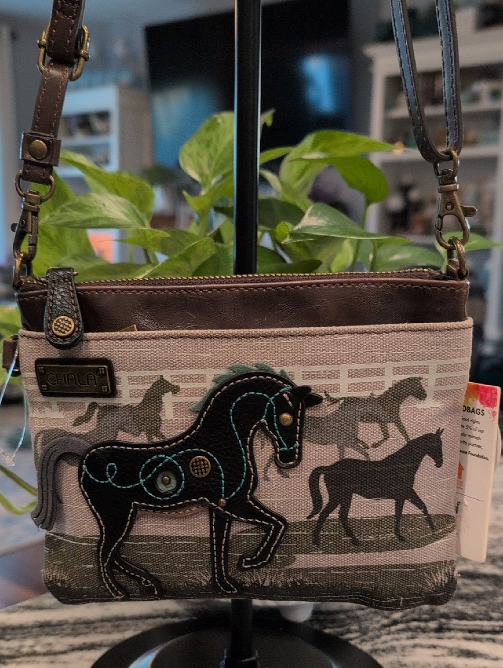 Chala Horse Appliqué Crossbody Bag